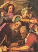 REMBRANDT Harmenszoon van Rijn Christ driving the money-changers from the Temple. France oil painting artist